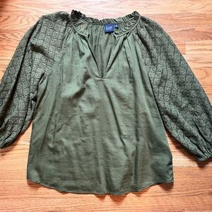 GAP Forest Green Women's Blouse Sz M
